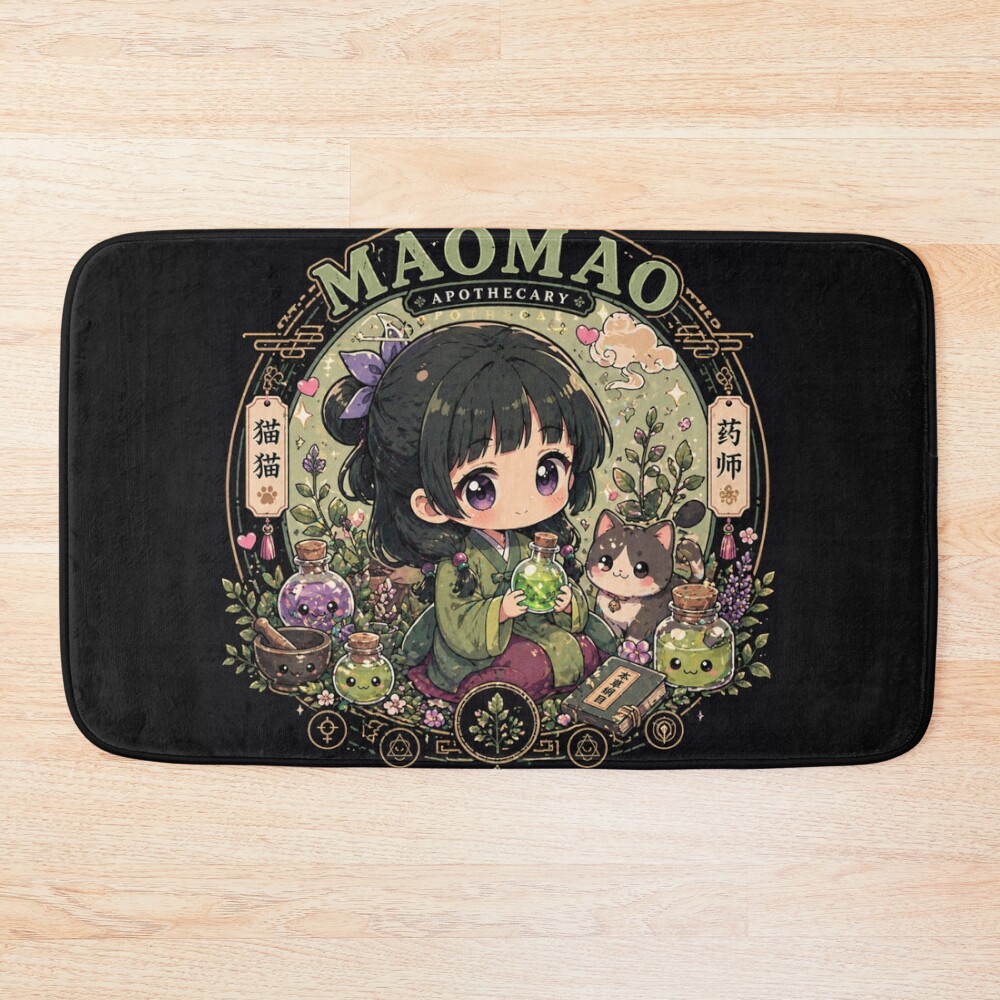 Cute Maomao Apothecary Chibi Design Bath Mat