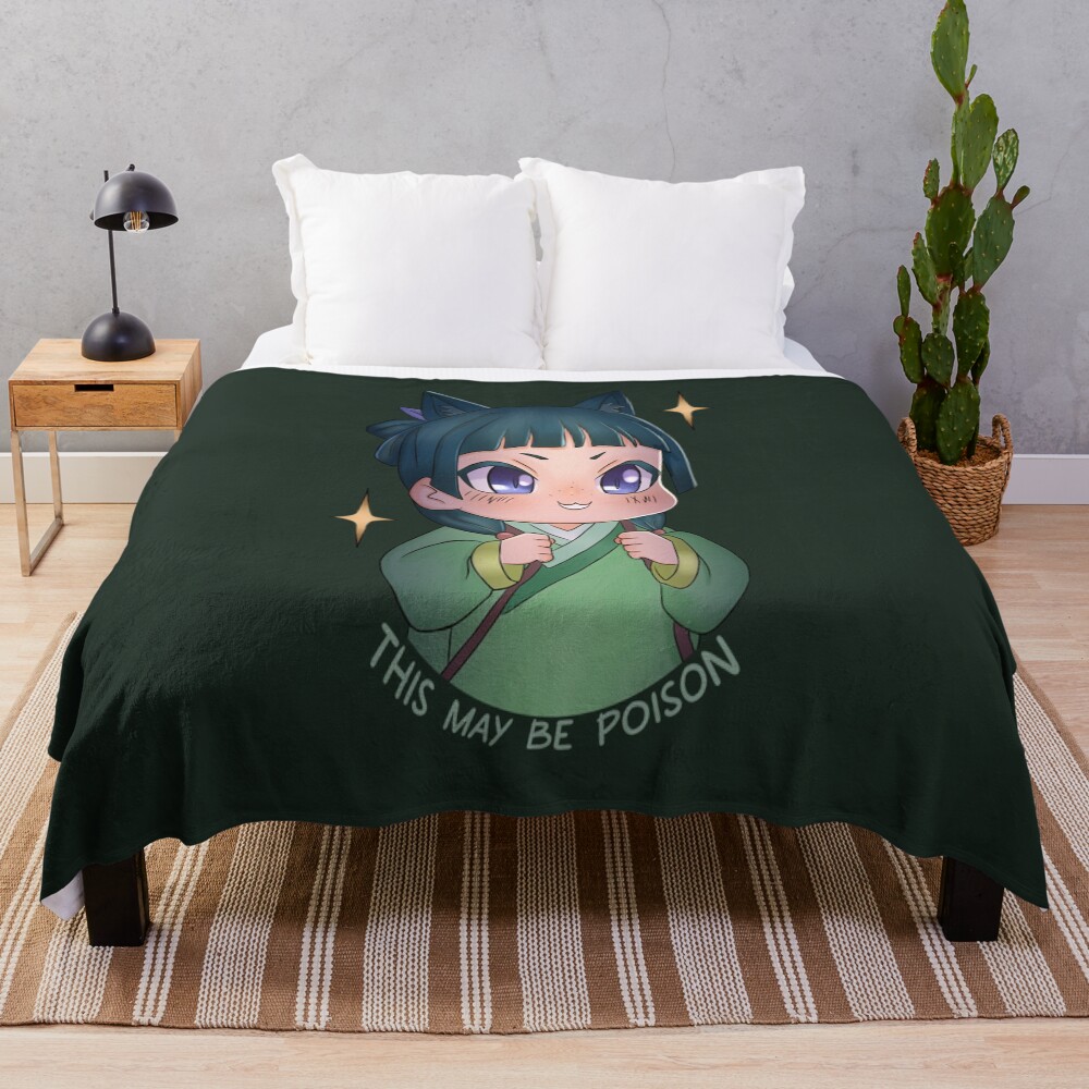 Doodle This May Be Poison Quote Funny Throw Blanket