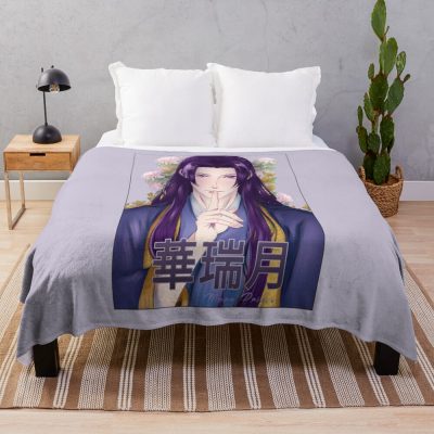 Doodle Moon Prince Throw Blanket