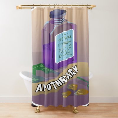 Apothecary Badge And Sign Shower Curtain