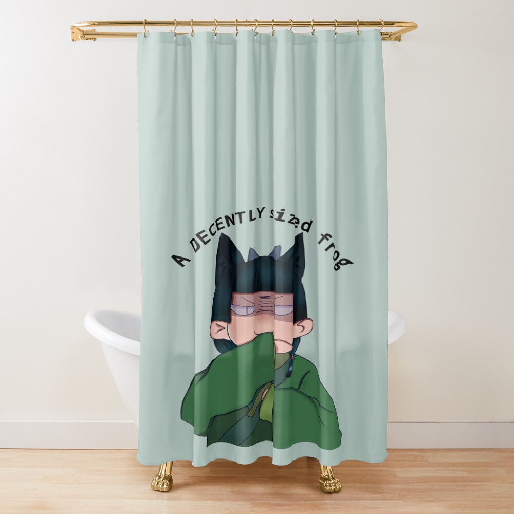 Scribble A Decently Sized Frog Shower Curtain