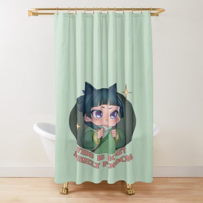 Scribble Likely Poison Shower Curtain
