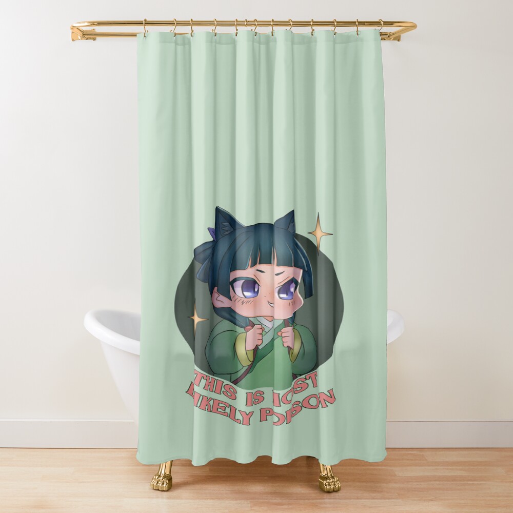 Scribble Likely Poison Shower Curtain