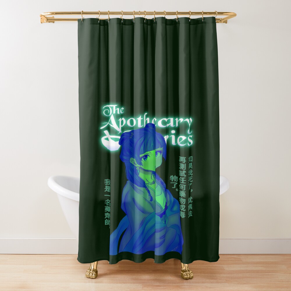 Scribble Apothecary Diaries Shower Curtain