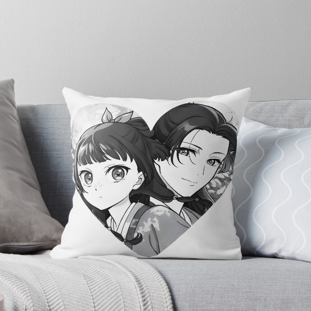 Mamao And Jinshi Throw Pillow