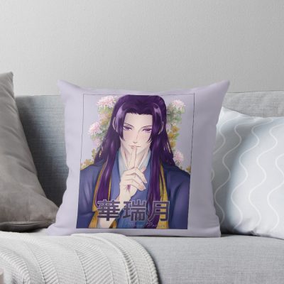 Doodle Moon Prince Throw Pillow
