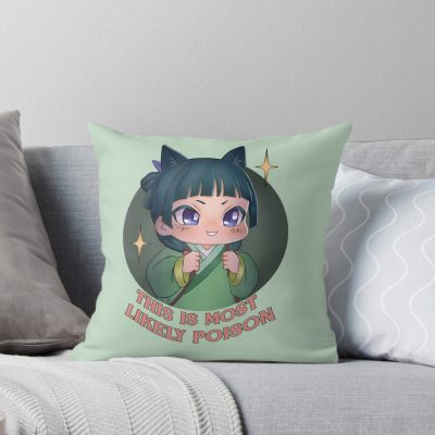 Scribble Likely Poison Throw Pillow