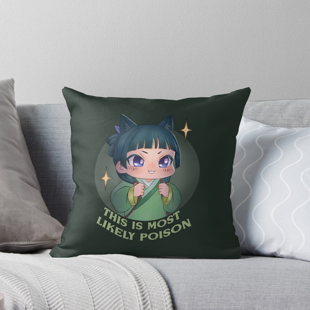 Doodle Funny Poison Quote Throw Pillow
